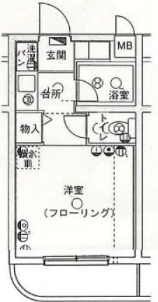 菱和パレス池袋本町(ワンルーム/3階)の間取り写真
