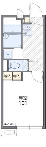 レオパレスアバンティ(1K/1階)の間取り写真