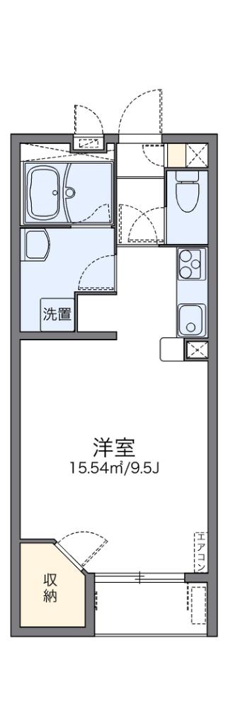 レオネクストエイザ(1K/1階)の間取り写真