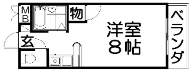 コレクション津田(1K/4階)の間取り写真