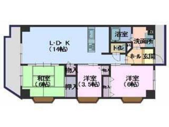 アーバンモール宮内(3LDK/3階)の間取り写真
