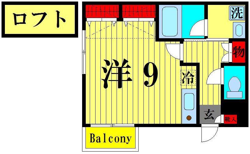アルトポンテ(ワンルーム/3階)の間取り写真