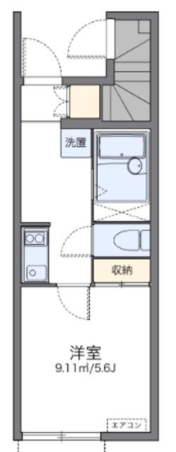 レオネクスト新座ブルー(1K/1階)の間取り写真