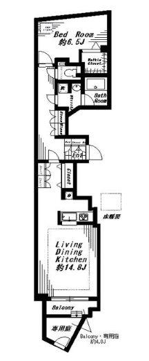 ビバリーホームズ代官山(1LDK/B1階)の間取り写真