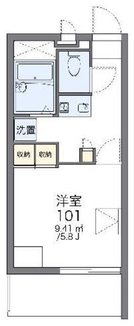 レオパレスレインボー(1K/3階)の間取り写真