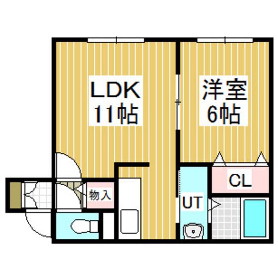 なごみ旭町(1LDK/2階)の間取り写真