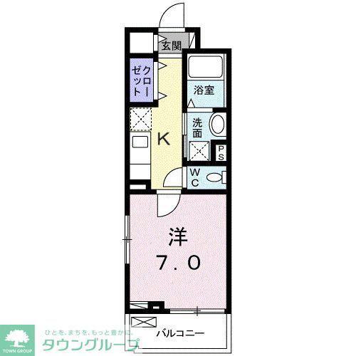 ファミーユ・アン(1K/3階)の間取り写真