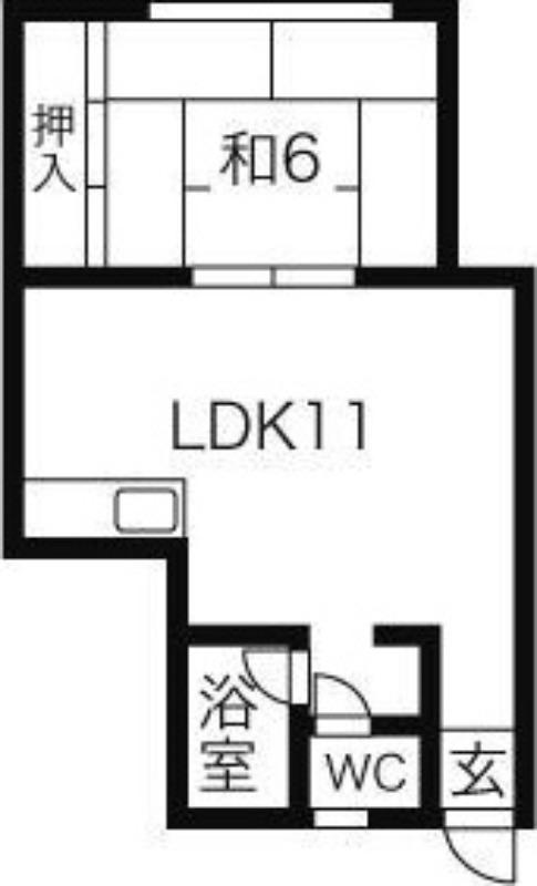 プチパークハイツ(1LDK/2階)の間取り写真