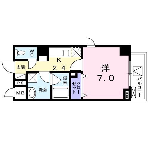 NAKAMURA BLD(1K/3階)の間取り写真