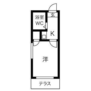 サニーハウス中須町(1K/1階)の間取り写真