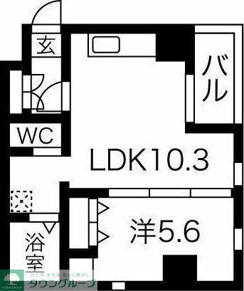 サンエスケーイワタ丸の内(1LDK/5階)の間取り写真