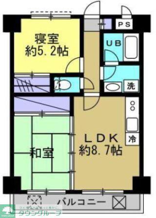 REVEUR(2LDK/2階)の間取り写真
