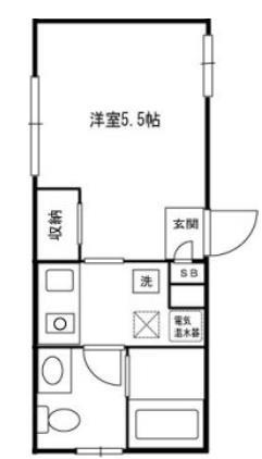 コンポジット中野(1K/2階)の間取り写真