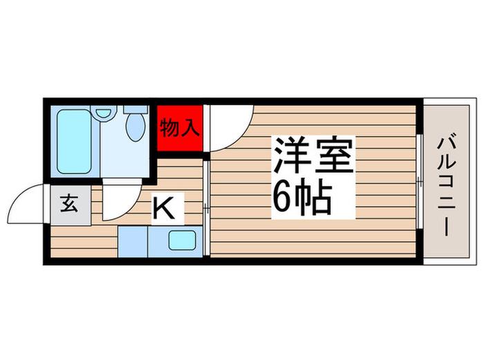 K・Tドミール(1K/2階)の間取り写真