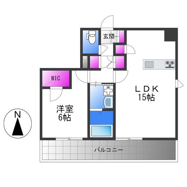 CASA FELICE(1LDK/5階)の間取り写真
