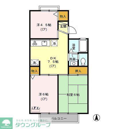 SWEETCHILD(3DK/1階)の間取り写真