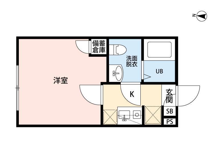 ルシエル一橋学園(1K/1階)の間取り写真