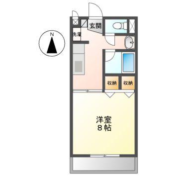 メゾン瑞浪I(1K/1階)の間取り写真