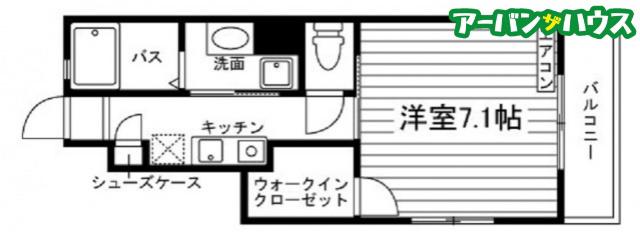 ST.LEONE長岡(1K/1階)の間取り写真