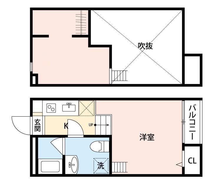 ブラインドサイド幕張(1K/1階)の間取り写真
