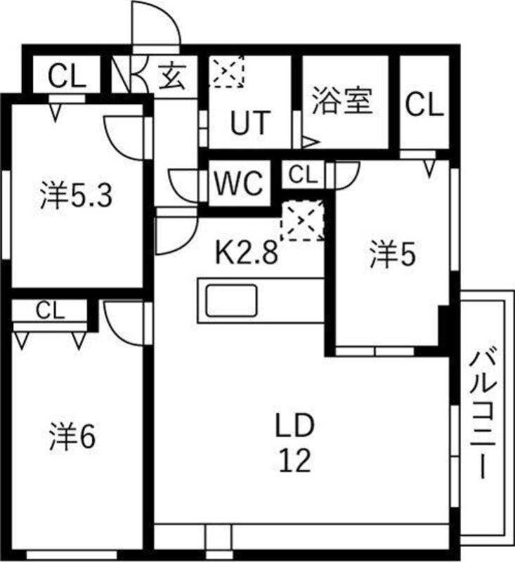 J-CITY.STELLA(3LDK/3階)の間取り写真