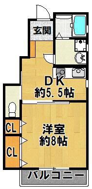 NOW HOUSEIII(1DK/1階)の間取り写真