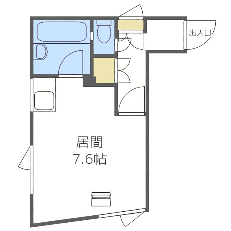 プレイス平岸(1K/3階)の間取り写真