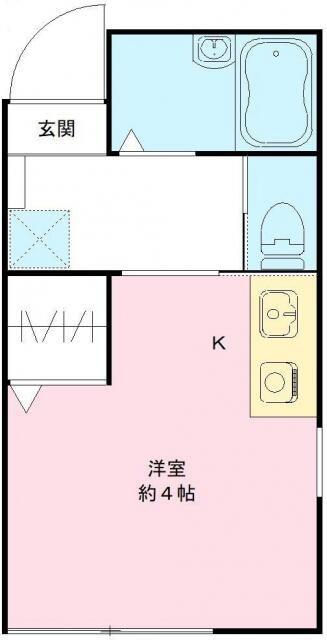 I ハウス青木(1K/1階)の間取り写真