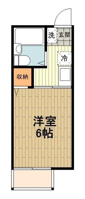 ハイム長沼(1K/1階)の間取り写真