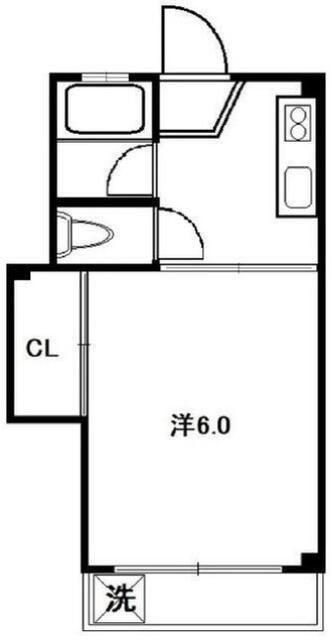 ロアールハイツ(1K/2階)の間取り写真