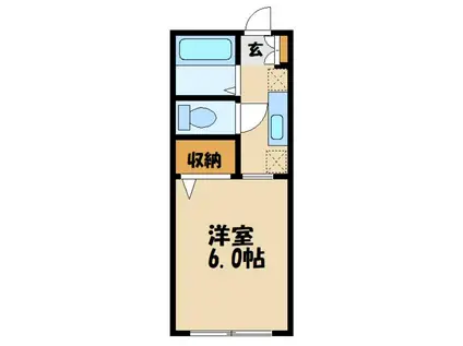 ワンダーランド(1K/1階)の間取り写真