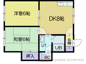 CITY桜(2DK/3階)の間取り写真