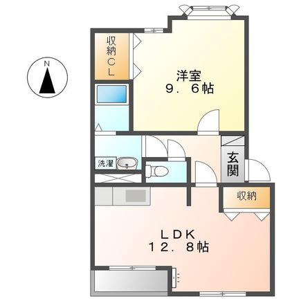 III・アンジェラス(1LDK/2階)の間取り写真