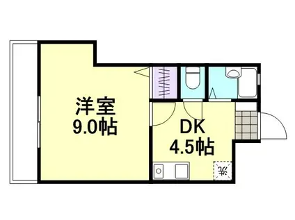 ジョリー・メゾン・アイ(1DK/3階)の間取り写真