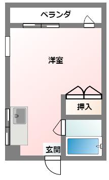 マートンドーム(ワンルーム/3階)の間取り写真