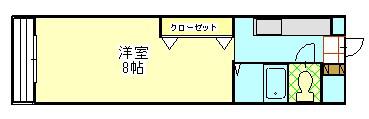 プレミール(1K/2階)の間取り写真