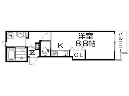 MAISON JE REVAIS(ワンルーム/3階)の間取り写真