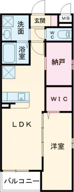 LIFEFIELD小郡II(1SLDK/1階)の間取り写真
