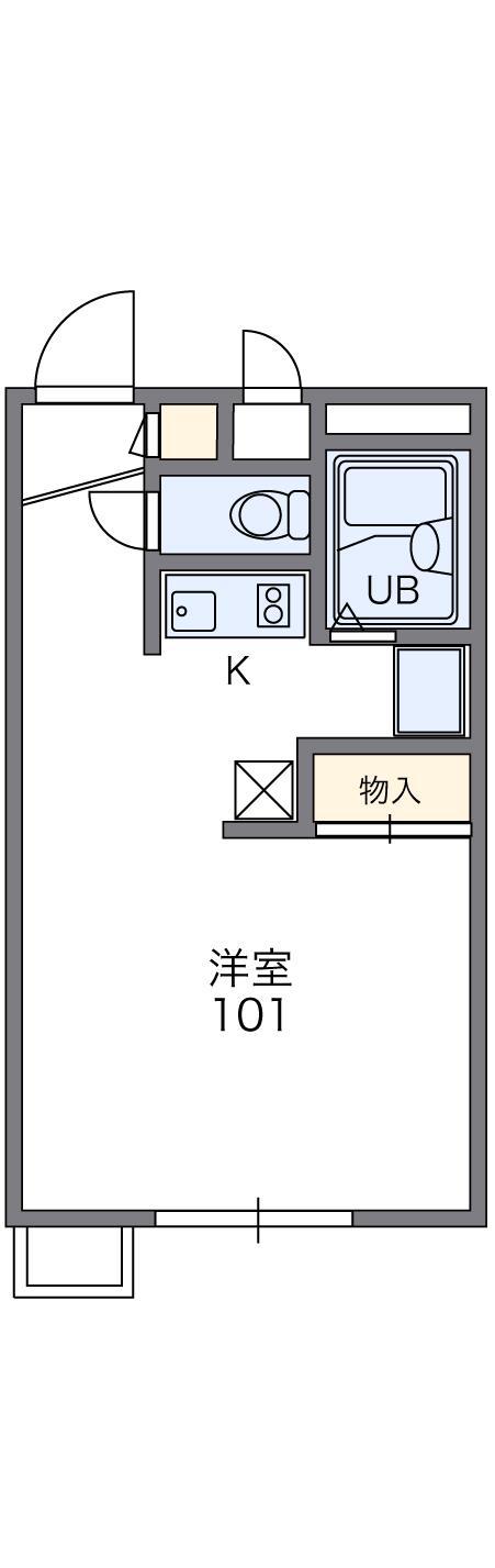レオパレス下石田(1K/2階)の間取り写真