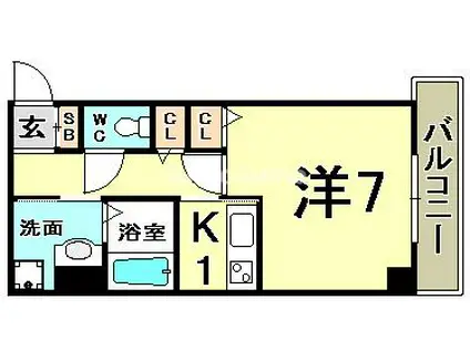 コンフォート・トーユー(1K/3階)の間取り写真