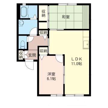 アーク本郷III(2LDK/2階)の間取り写真