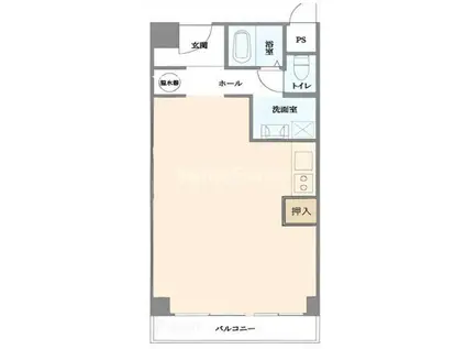 花隈ダイヤハイツ(ワンルーム/8階)の間取り写真