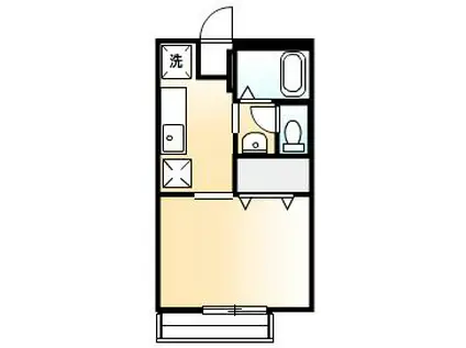 サンライフかもまえ(1K/2階)の間取り写真