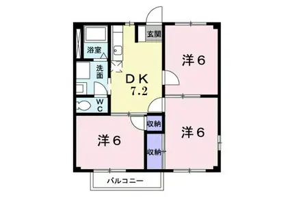 ステイシアホリ2(3DK/2階)の間取り写真