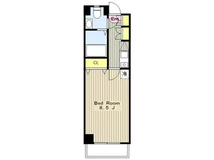 まちのもり本町田(1K/2階)の間取り写真