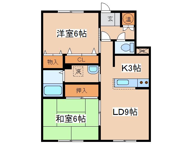 レジデンス寿(2LDK/1階)の間取り写真
