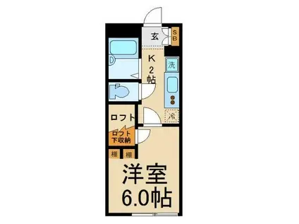 メルヴェイユー(1K/3階)の間取り写真