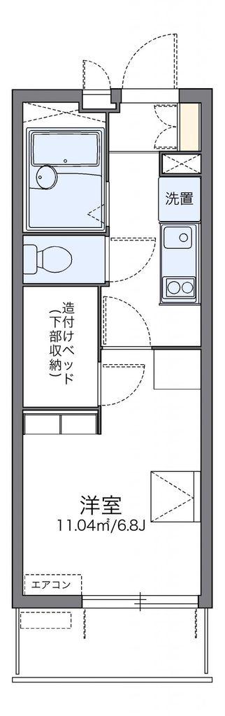 レオパレス片倉大丸(1K/2階)の間取り写真