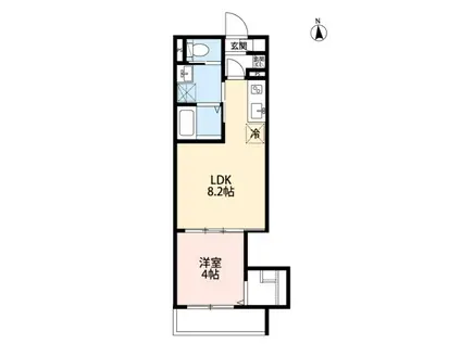 つばめハウス北松戸(1LDK/2階)の間取り写真