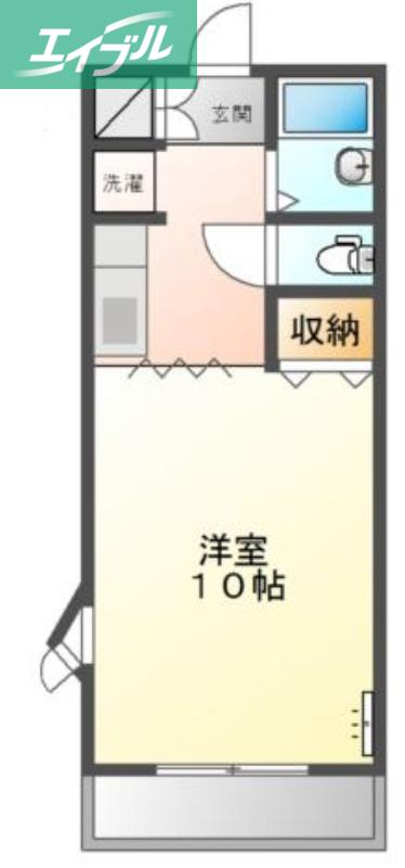 フルハウス(1K/1階)の間取り写真
